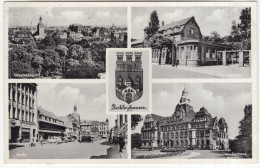 Recklinghausen: Markt, Saalbau, Rathaus, Gesamtansicht - (Deutschland) - 1957 - BUCKELTAUNUS - Recklinghausen