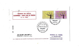 Premier Vol  Postal Luxembourg-Santa-Cruz De Tenerife.Luxair.1962. - Brieven En Documenten