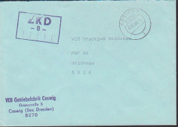 Coswig 27.7.89 R2 ZKD -B- Stempel Getriebefabrik - Briefe U. Dokumente