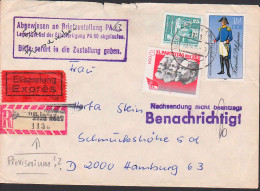 Berlin-Heinerdorf R-Zettel Provisorium Eil-Bf Mit R3 "Abgewiesen..." Und Z2 "Nachsendung Nicht .." Ohne Abs.-Klappe - Labels For Registered Mail