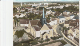 EN AVION AU DESSUS DE AMILLY L'EGLISE ET VUE D'ENSEMBLE 1967 CPSM 10X15 TBE - Amilly