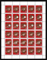 USSR Russia 1963 Full Sheet MNH First In Space Sputnik Moon Vostok Rocket Flight Stamps Mi.# 2852-2857 Sc 2830-2835 - Sammlungen