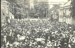 « Goûter Matrimonial D’ECAUSSINNES – LALAING – La Foule Sur La Place De La Ronce» (publicité Au Dos) (1912) - Ecaussinnes