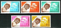 Congo 1965 5th Anniversary Of National Independence: Paratroopers Of National Air Force Soldiers，5v MNH - Neufs