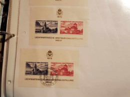 1972 Schloss Vaduz Und Bendern Im Block Postfrisch Und Ersttagsstempel - Brieven En Documenten