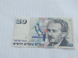 Israel-20 NEW SHEQALIM-MOSHE SHARET-(1993)(576)(LORINCZ/FRENKEL)-(2775335922)-without A Circle-wrinkle-used - Israel