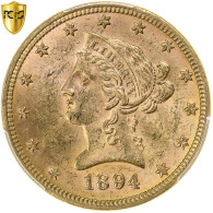 États-Unis, $10, Eagle, Coronet Head, 1894, Philadelphie, Or, PCGS, SUP+ - 10$ - Eagle - 1866-1907: Coronet Head