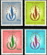 Congo 1969 International Year Of Human Rights African Summit Stamped，4v MNH - Nuovi