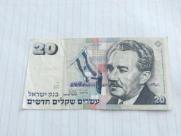 Israel-20 NEW SHEQALIM-MOSHE SHARET-(1993)(580)(LORINCZ/FRENKEL)-(2992392045)-without A Circle-wrinkle-used - Israël