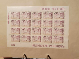 1972/73 Feld Schellenberg  Bogen Postfrisch Bogen Ersttagsstempel - Storia Postale