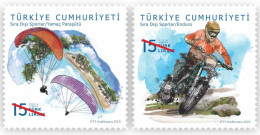 Turkey - 2023 - Extreme Sports ( Parachute And Motocross) ** MNH - Ungebraucht