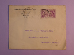 AP0  MARTINIQUE  BELLE LETTRE  1927 FORT DE FRANCE  A BORDEAUX   FRANCE + RIMBAUD  +AFF. INTERESSANT+++ - Cartas & Documentos