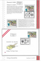 1647m: Österreich 2001: UNO- Mitläufer "Feldpost Im Ausland" **/o Sowie FDC Mit Beschreibungsblatt Im Format A5 - Brieven En Documenten