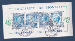 Monaco - Bloc YT N° 33 ** - Oblitéré Dos Neuf Sans Charnière - 1985 - Blokken