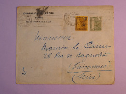 AP0  TUNISIE   BELLE LETTRE  1933  PAR AVION TUNIS   A  VINCENNES    FRANCE +  +AFF. INTERESSANT+++ - Storia Postale