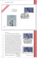 1647p: Österreich 2001: UNO- Flüchtlingshochkommissariat **/o Sowie FDC Mit Beschreibungsblatt Im Format A5 - Refugees