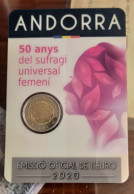 Andorra 2 Euros Sufragio Universal Femenino 2020 Km 564 Sc Unc - Andorra