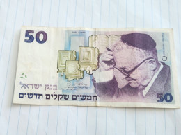 Israel-50 NEW SHEQALIM-SHMUEL YOSEF AGNON-(1992)(592)(LORINCZ/FRENKEL)-(2467609218)-Wrinkle-gibberish-used - Israël