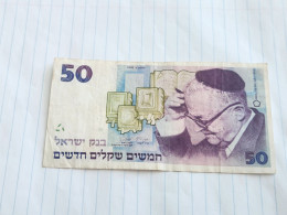 Israel-50 NEW SHEQALIM-SHMUEL YOSEF AGNON-(1992)(595)(LORINCZ/FRENKEL)-(2801580165)-Wrinkle-gibberish-used - Israël