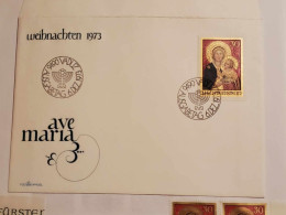 1973 Ersttagsbrief Weihnachtsmarke - Briefe U. Dokumente