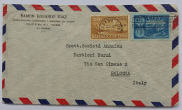 LETTERA 1939 CUBA PER BOLOGNA (AX183 - Storia Postale