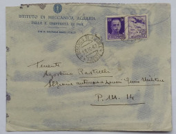 LETTERA 1942 50 C. TUTTO E TUTTI -ISTITUTO MECCANICA AGRARIA-TIMBRO S.DOMENICO DI FIESOLE (AX162 - Poststempel