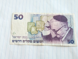 Israel-50 NEW SHEQALIM-SHMUEL YOSEF AGNON-(1992)(597)(LORINCZ/FRENKEL)-(2888053452)-Wrinkle-gibberish-used - Israele