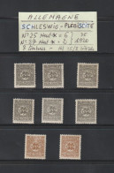 SCHLESWIG - ALLEMAGNE - 8 Timbres Neufs - N° 25 Et 27 De 1920 - Croix Multiple Du Danemark - 2 Scan - Schleswig