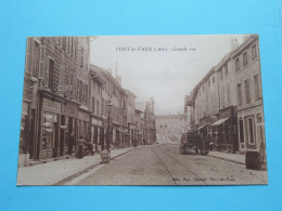 Grande Rue - PONT-de-VAUX ( Edit.: Pap. Chaduc / Bourgeois ) Anno 19?4 ( Zie / Voir SCANS ) ! - Pont-de-Vaux