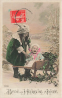 FÊTES & VŒUX - Bonne Et Heureuse Année - Petite Fille - Bébé - Carte Postale Ancienne - Nouvel An