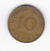 Une Pièce Monnaie  Allemagne  10 Pfennig  Année 1949 Frappe  D - 10 Pfennig