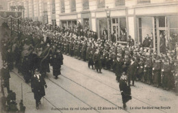 FAMILLES ROYALES - Funérailles Du Roi Léopold II, 22 Décembre 1909 - Le Char Funèbre Rue Royale - Carte Postale Ancienne - Royal Families