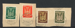 ALL -  PA Yv. N° 8,11,13,14 Mi N° 215,218,236,237 (o)  1,5,25,100M  Cachet FLUGPOST MUNCHEN Cote  17  Euro  BE - Airmail & Zeppelin