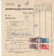 RICEVUTA CON PACCHI POSTALI 1955 (EX825 - Postpaketten