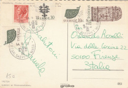 CARTOLINA 1972 DA STOCCOLMA AFFRANCATURA MISTA ITALIANA SVEDESE (EX767 - Brieven En Documenten