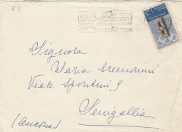 LETTERA 1959 25 L. OLIMPIADI TIMBRO AIUTATECI - SENIGALLIA (EX686 - 1946-60: Marcophilie