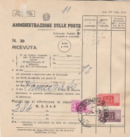 RICEVUTA PACCHI POSTALI 1955 (EX674 - Postpaketten