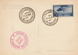 CARTOLINA 1947 2 L POSTA AEREA CONVEGNO NAZIONALE FILATELICO (EX505 - Napoli