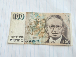 Israel-100 NEW SHEQALIM-YITZHAK BEN ZVI-president(1986)(607)(MENDELBAUM/SHAPIRA)-(1050496553)-Creasing Excellent-good - Israël