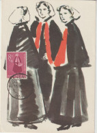NEDERLAND - 1958 - CARTE MAXIMUM - COSTUMES TRADITIONNELS - Cartoline Maximum