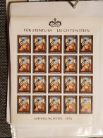 1974 Weihnachtskrippe Bogen Postfrisch Bogen Ersttagsstempel - Storia Postale