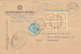 LETTERA MINISTERO AGRICOLTURA 1984 CON SEGNATASSE 4X100+50 (GX210 - Impuestos