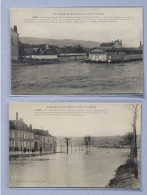 2 Cartes Inondations Janvier 1910 à Sens - Sens