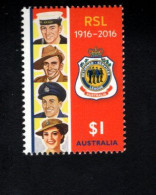 1924787826 2016 SCOTT 4489  (XX)  POSTFRIS  MINT NEVER HINGED - RETURNED AND SERVICES LEAGUE OF AUSTRALIA - CENT. - Nuovi