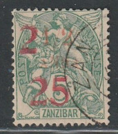 ZANZIBAR - N°63 Obl (1904) Surchargé - Usati