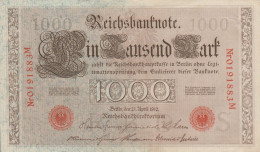 BANCONOTA GERMANIA 1000 1910 VF (HB849 - 1000 Mark