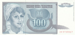 BANCONOTA JUGOSLAVIA 100 UNC (HB973 - Yougoslavie