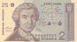 BANCONOTA CROAZIA 25 UNC (HB1007 - Croatie