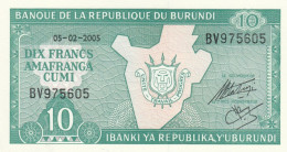 BANCONOTA BURUNDI 10 UNC (HB931 - Burundi