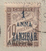 ZANZIBAR - N°69 Obl (1904) Taxe Surchargé "Affrancht" - Signé - Used Stamps